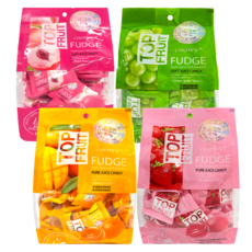 COOWY 쿠위 탑젤리 젤리 망고+청포도+딸기+복숭아 4종 세트, 4개, 320g