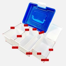 體溫計消毒收納盒：多功能血糖儀/止血帶收納管理盒，塑料材質，衛生安全, 1個, 血糖儀收納盒1個