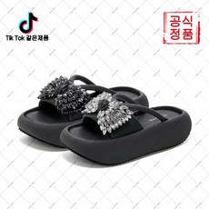 adai-442 큐빅 장식 슬리퍼 탄력 밑창 디자인 우수 해변 일상 겸용 슈즈(하네르 유한회사 Co. Ltd.)