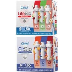 Cirkul 써큘 드링크 믹스 카트리지 6개입 2팩 세트 LifeSip FitSip, 2박스