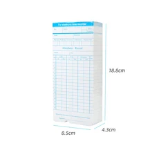90개/갑 시간 카드 양면 18x8.4cm 직원 출석 레코더, 01 90pcs