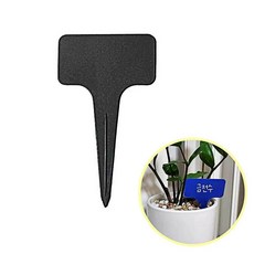 T자형 식물 이름표 블랙 팻말 텃밭네임텍 tin*1067sU