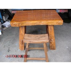 小o結緣館 仿古樟木長板桌 100x71x75 辦公桌 泡茶桌 快速到貨, 1個, 棕色