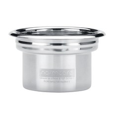 Normcore 58mm ~ 49mm 스텝다운 포타필터 바스켓 키트 - 테이퍼드 내부 0.28mm 구멍 - 58mm 바텀리스 포타필터에 적합 - 49mm 도징 깔때기 0.8