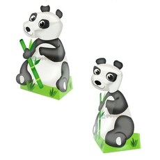 착시 움직이는 판다 만들기 과학키트 5인용 만들기용품 놀이키트 과학실험 만들기재료, 1개