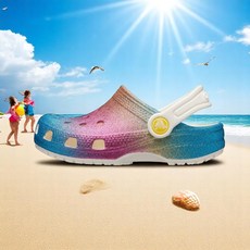 크록스 키즈 반짝이 글리터 슬리퍼