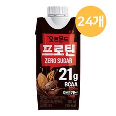 롯데칠성 오트몬드 프로틴 제로슈거 초코, 250ml, 24개