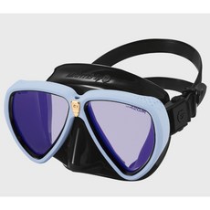 游龍潛水 2025 GULL Mantis UV420 MASK 潛水面鏡 雙面鏡, Rubber Shell Blue
