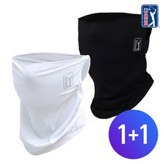 PGA UV 자외선차단 쿨링 마스크 2개세트 남녀공용 기업판촉 단체주문, 블랙/화이트