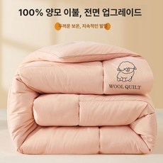 호주양모이불 겨울 두꺼운 따뜻한 퀼트 호주양모 사계절, 젠틀맨 제이드