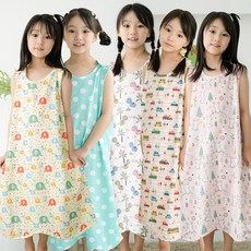 꾸미 국내산 유아용 면 슬라브 수면조끼 봄 여름용 조끼