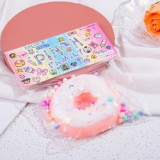 亮燈貓爪捏捏樂 解壓玩具 超軟泥感食玩 減壓玩具, 完整甜甜圈【粉色】加大加厚, 1個