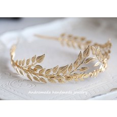 빈티지 엔틱 촬영 화관 티 여신 월계관 머리띠 브라이덜샤워 코스튬 소품 셀프웨딩, 골드 스타일