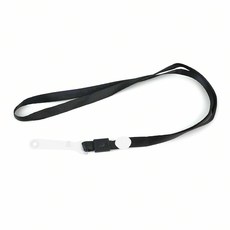 PVC 납작 컬러 명찰 목걸이줄 1P 담아보리 신분증목줄 명찰목걸이줄, 블랙