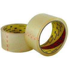 3M Scotch透明封箱膠帶 單入，高黏性不易斷裂，適用於各種紙箱，確保運送安全, 1個