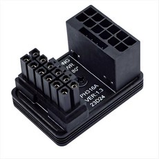 호환용 PCI-E 5.0 전원 모듈러 어댑터 12VHPWR ATX3.0 4080 5090TI 16Pin 12+4P 그래픽 카드와 호환 600W 남성-여성, 1개, 에이,검은색