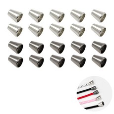 도나토르 스트링벨 끈 마감 캡 부자재 20p, 20개, 실버+건메탈