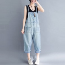 뉴욕멋쟁이 씬 스트링 여성 청멜빵바지 여성멜빵바지 여성데님멜빵