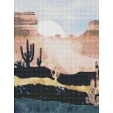 하모니아트 남녀공용 DIY 보석십자수 캔버스형 30X40, 21. 사막, 1개