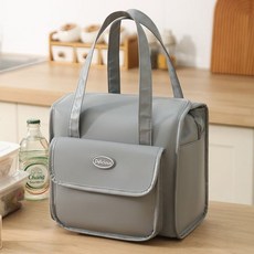 보온 도시락 토트백 보냉백 학생 직장인 소풍 도시락통+동아상사Shop, 그레이