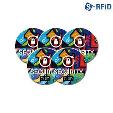 아파트 공동현관 도어락 복사 등록 MCT 출입문 CUID 스티커 태그 5개 세트, 원형 디자인 스티커 (No.81P)