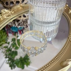 月光石雙圈手環 - 歲月靜好灰月光仙女光天然水晶手環