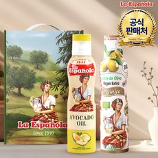 [에스파놀라] 스프레이 유기농 엑스트라버진 올리브오일 200ml 1병 + 아보카도오일 200ml 1병 선물세트, 1세트