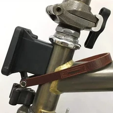 브롬톤 가방 캐리어 가죽 퓨즈용 자전거 가방 퀵 릴리스 소가죽 손잡이 문자 있음, 03 brown, 1개