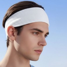 상일상회 고탄력 러닝 헤어밴드 운동 머리띠 땀흘림방지, 화이트, 3개