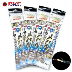 BKC 백경 심해외줄낚시 10본 BK-112 우럭 열기 볼락 선상낚시바늘 카드채비, 1개입