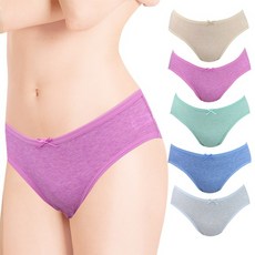 이너스유 여성 IWP5001 면스판 팬티 5종 세트 여자 순면