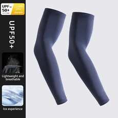 GTUBIKE 팔 슬리브 통기성 속건 햇빛 차단 사이클링 스포츠 아이스 피트니스, 01 XL, 05 Blue