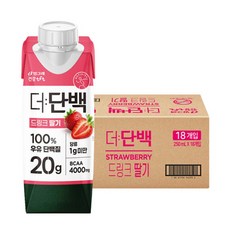 빙그레 더단백 드링크 딸기 250ml 18개 1박스, 18개입