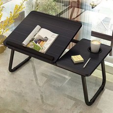 5단 각도조절 접이식 베드 테이블, 블랙