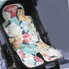 유모차쿨시트 유모차 쿨 시트 여름 통풍 카시트 유모차라이너 유모차이너시트 쿨라이너, 1개, 땡글이친구들