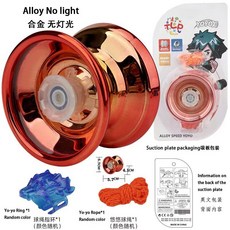 兒童閤金金屬溜溜球 耐摔三軸悠悠球玩具 臺灣出貨, 紅色漸變加重合金溜溜球, 1個