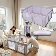 Hugmuu 접이식메쉬 플레이펜 베이비펜스 울타리 안전놀이 경량구조 120x160cm