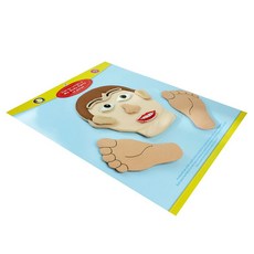 신체 얼굴 학습 교구 펠트 어린이, 1개
