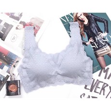 安心蕾絲 冰絲蕾絲無鋼圈內衣 深V集中托高 舒適透氣性感