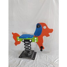 놀이터 스프링 목마 공원 동물 흔들말 시소 야외 흔들의자, 1개, 진카키