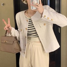 여성용 짧은 재킷 봄/가을 세련된 긴소매 상의