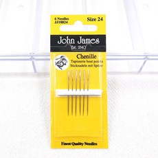 마미쏘잉/ 프랑스자수 울사바늘 24호/ 영국 존제임스 셔닐바늘, 1개