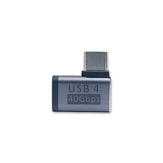 USB 線 3.0 3.1 3.2 頭 Type C 轉接頭 60瓦 40Gbps 公 轉 母 母 轉 母 USB4 線, 1個, 側彎x1