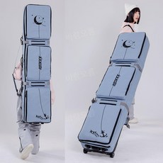 스노우보드 데크 가방 스노보드 엣지 백 캐리어 커버 장비 용품 휠백 항공 연블루 4종, 157x36cm, 8 스노우보드 휠백 캐리어 가방 무소음 휠, 1개