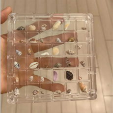 리빙릿 콩알금 케이스 투명 아크릴 콩금 보관함 금 보관, 1개, 36칸(깊이 1cm)