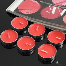 더캔토 원형 티라이트 50p세트 레드 캔들라이트