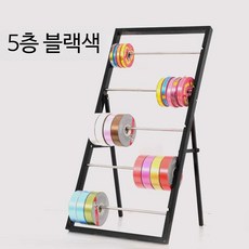 리본 정리대 포장지 걸이대 거치대 필름 꽃집 케이블, 7_블랙80x40cm5단
