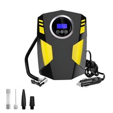 NYTKL 타이어 팽창기 공기 압축기 12V DC 타이어 에어 펌프 디지털 압력 게이지 및 LED 조명 자동차 SUV 오토바이 자전거 ATV 볼용 자동 전기 차단 타이어, NYTKL 타이어 팽창기 공기 압축기, 12V DC 타