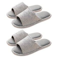 Alleophom 條紋室內拖鞋, 藍灰色, 2組