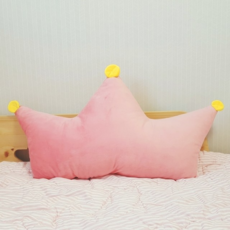 보유샵 왕관쿠션 헤드쿠션/대쿠션, 진핑크
